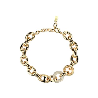 Bracelet Les Georgettes Montmartre en acier finition dorée et résine
