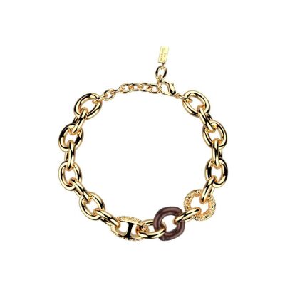 Bracelet Les Georgettes Montmartre en acier finition dorée et résine