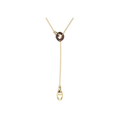 Collier Les Georgettes Montmartre en acier finition dorée et résine