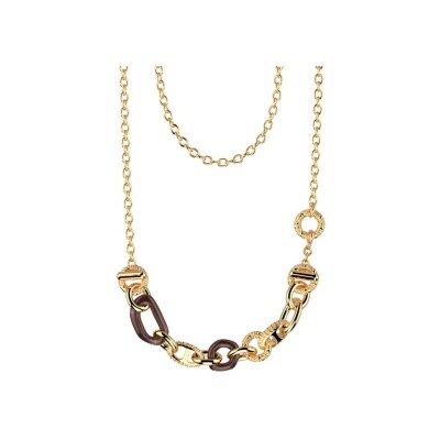 Collier Les Georgettes Montmartre en acier finition dorée et résine