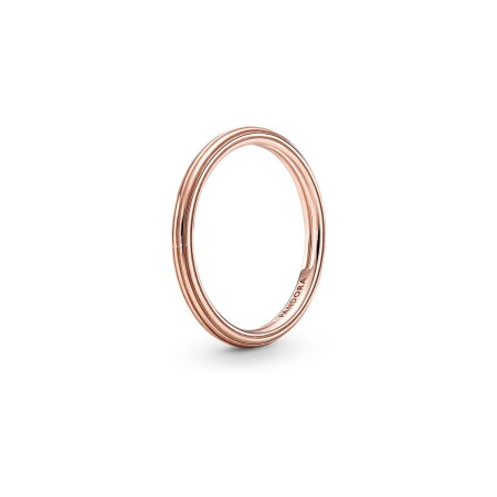 Bague Pandora en métal doré rose, taille 54