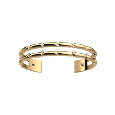 Bracelet manchette Les Georgettes Allure en laiton finition dorée, 8 mm