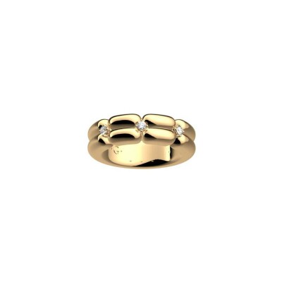Bague Les Georgettes Allure en laiton finition dorée et oxyde de zirconium, taille 58