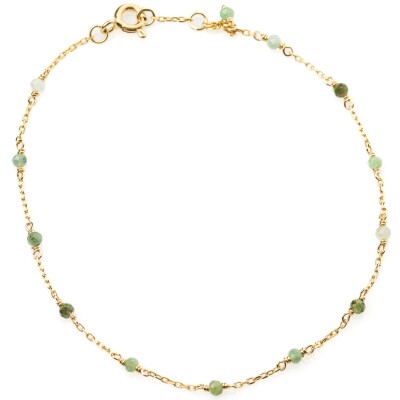 Bracelet Maison Ballet by Scarlett en or jaune 18 carats et émeraude