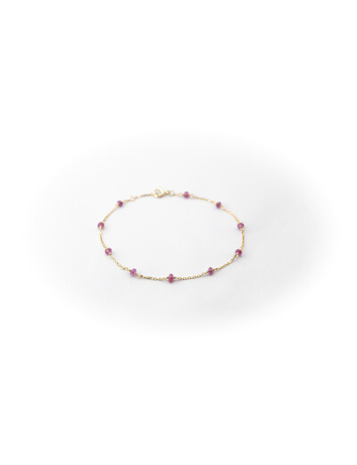 Bracelet Maison Ballet by Scarlett en or rose 18 carats et rubis
