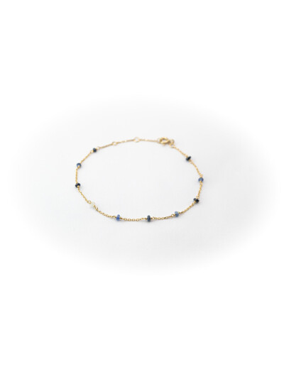 Bracelet Maison Ballet by Scarlett en or jaune 18 carats et saphir