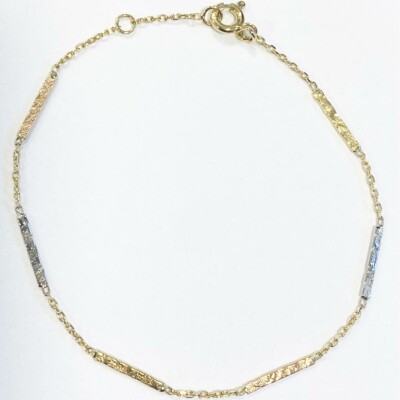 Bracelet Maison Ballet by Scarlett grunge en or jaune, or blanc et or rose 18 carats