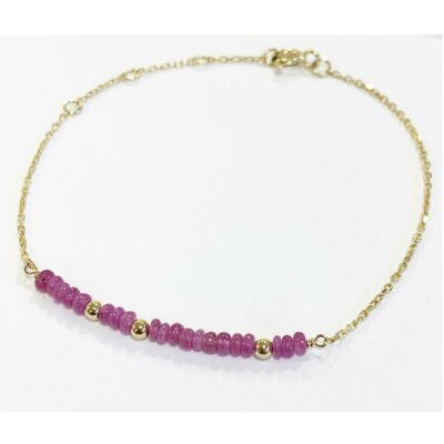 Bracelet Maison Ballet by Scarlett en or jaune 18 carats et rubis