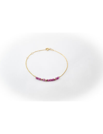 Bracelet Maison Ballet by Scarlett en or jaune 18 carats et rubis