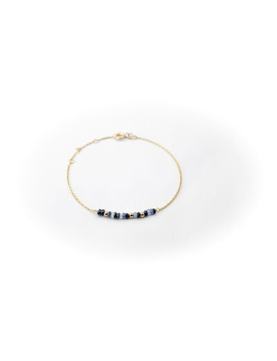 Bracelet Maison Ballet by Scarlett en or jaune 18 carats et saphir