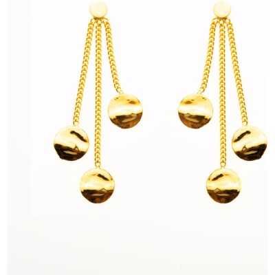Boucles d'oreilles Maison Ballet by Scarlett froissées en or jaune 18 carats