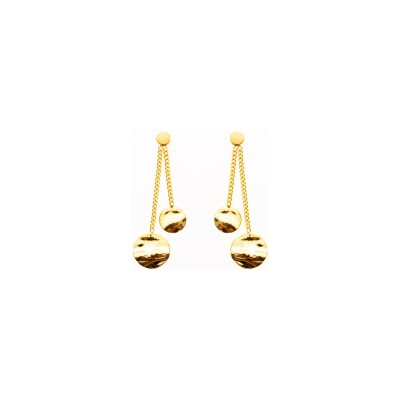 Boucles d'oreilles Maison Ballet by Scarlett froissées en or jaune 18 carats