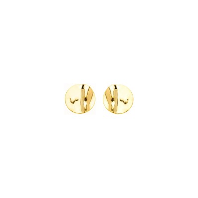 Boucles d'oreilles Maison Ballet by Scarlett froissées en or jaune 18 carats