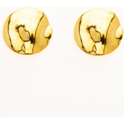 Boucles d'oreilles Maison Ballet by Scarlett froissées en or jaune 18 carats