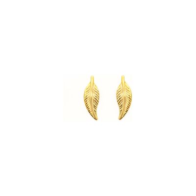 Boucles d'oreilles Maison Ballet by Scarlett plume en or jaune 18 carats