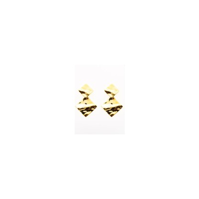 Boucles d'oreilles Maison Ballet by Scarlett froissées en or jaune 18 carats