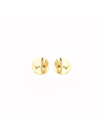 Boucles d'oreilles Maison Ballet by Scarlett froissées en or jaune 18 carats