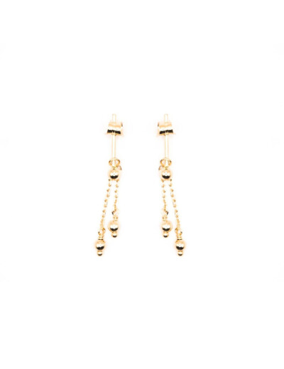 Boucles d'oreilles pendantes Maison Ballet by Scarlett en or jaune 18 carats
