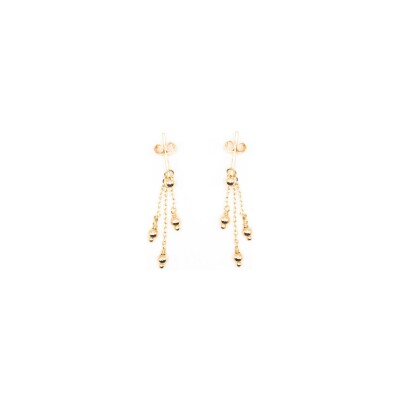 Boucles d'oreilles pendantes Maison Ballet by Scarlett en or jaune 18 carats
