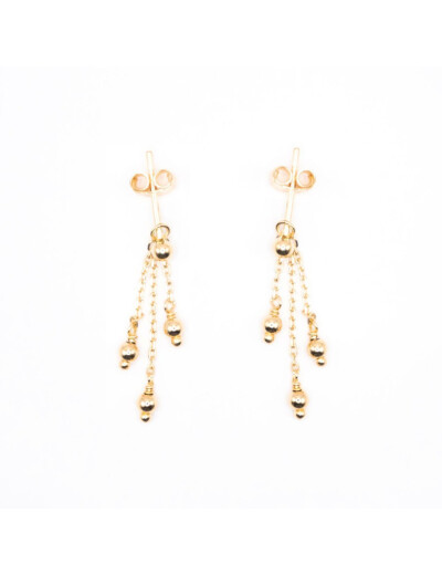 Boucles d'oreilles pendantes Maison Ballet by Scarlett en or jaune 18 carats