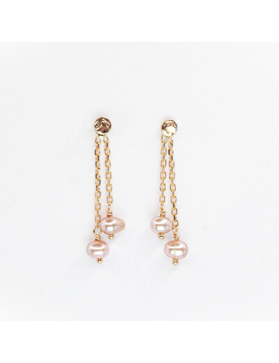 Boucles d'oreilles Maison Ballet by Scarlett en or rose