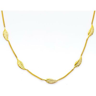Collier Maison Ballet by Scarlett petites plumes en or jaune 18 carats