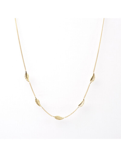 Collier Maison Ballet by Scarlett petites plumes en or jaune 18 carats