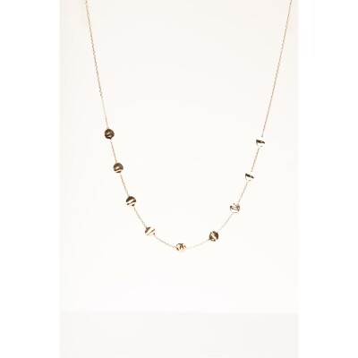 Collier Maison Ballet by Scarlett ronds froissés en or jaune 18 carats