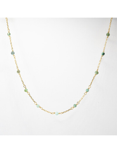Collier Maison Ballet by Scarlett en or jaune 18 carats et émeraude