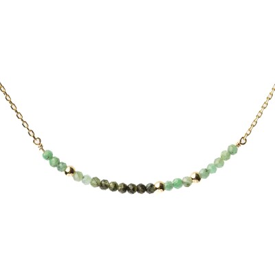 Collier Maison Ballet by Scarlett en or jaune 18 carats et émeraude