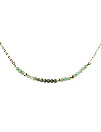 Collier Maison Ballet by Scarlett en or jaune 18 carats et émeraude