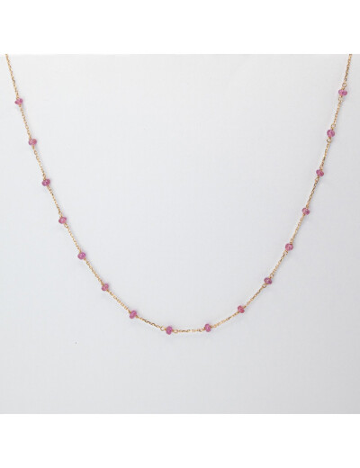 Collier Maison Ballet by Scarlett en or rose 18 carats et rubis