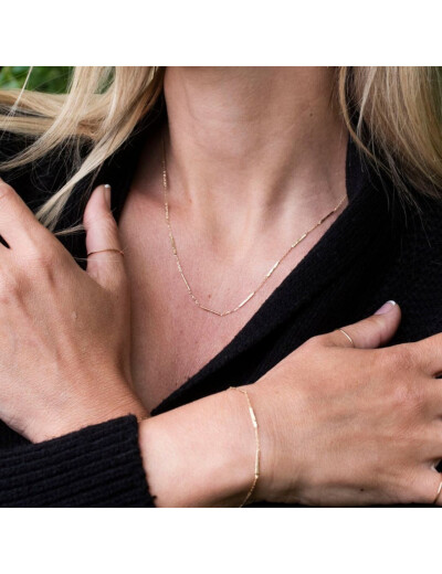 Collier Maison Ballet by Scarlett grunge en or jaune, or blanc et or rose 18 carats