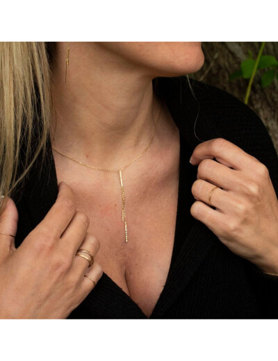 Collier Maison Ballet by Scarlett grunge en or jaune 18 carats