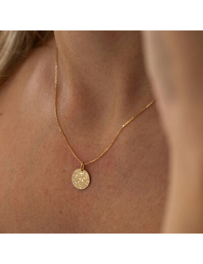 Pendentif Maison Ballet by Scarlett froissé en or jaune 18 carats