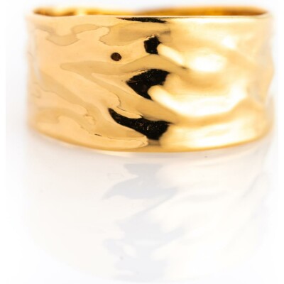 Bague Maison Ballet by Scarlett froissée en or jaune 18 carats