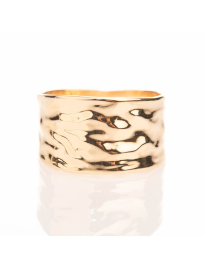 Bague Maison Ballet by Scarlett froissée en or jaune 18 carats