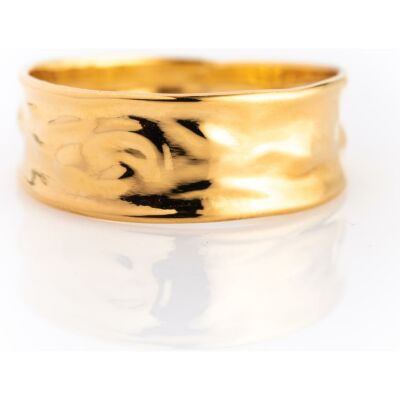 Bague Maison Ballet by Scarlett froissée en or jaune 18 carats