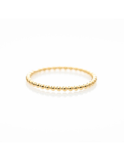 Bague Maison Ballet by Scarlett fil perlé en or jaune 18 carats