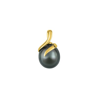 Pendentif en or jaune et perle de Tahiti