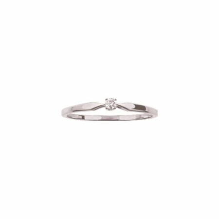 Solitaire en or blanc et diamant 0.04ct