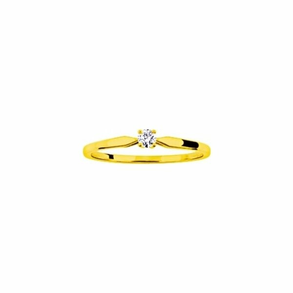 Solitaire en or jaune et diamant 0.08ct