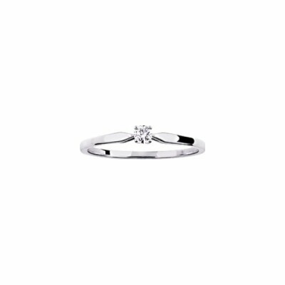 Solitaire en or blanc et diamant 0.08ct