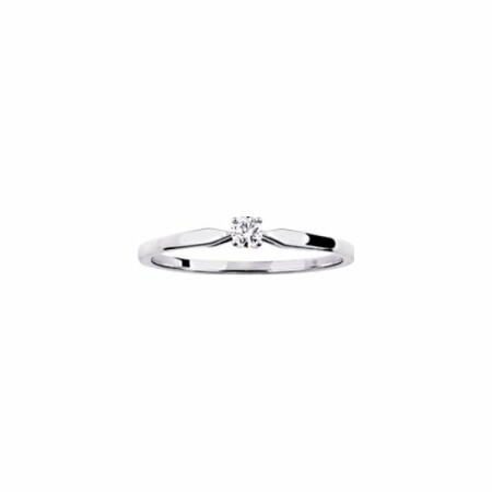 Solitaire en or blanc et diamant 0.08ct