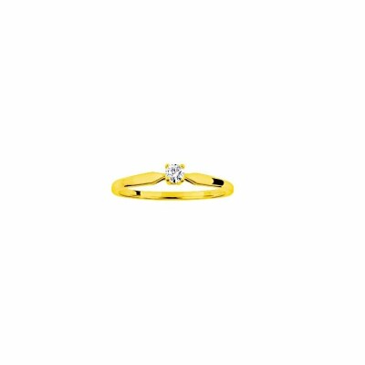 Solitaire en or jaune et diamant de 0.10ct