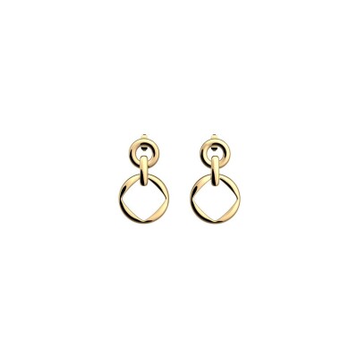 Boucles d'oreilles Les Georgettes Runway en laiton finition dorée, 20 mm