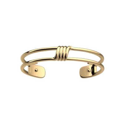 Bracelet manchette Les Georgettes Andy en laiton finition dorée, 8 mm