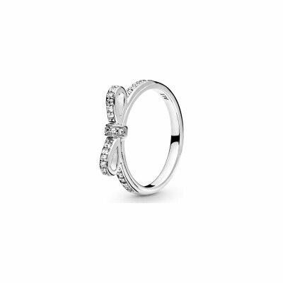 Bague Pandora Timeless nœud classique en argent et oxyde de zirconium, taille 54