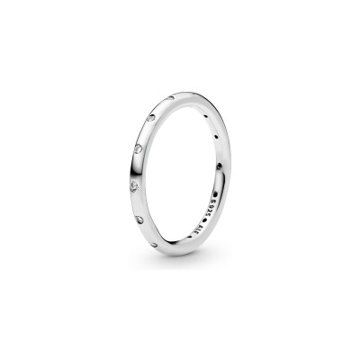 Bague Pandora Timeless scintillant simple en argent et oxyde de zirconium, taille 48