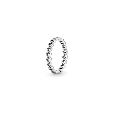 Bague Pandora People ribambelle de cœurs en argent, taille 56